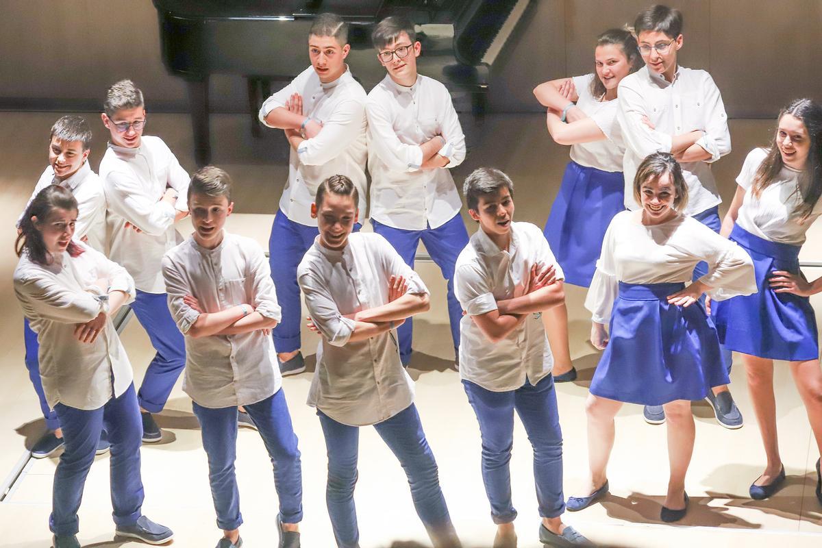 Actuación de un coro juvenil en el Certamen, en una imagen de archivo