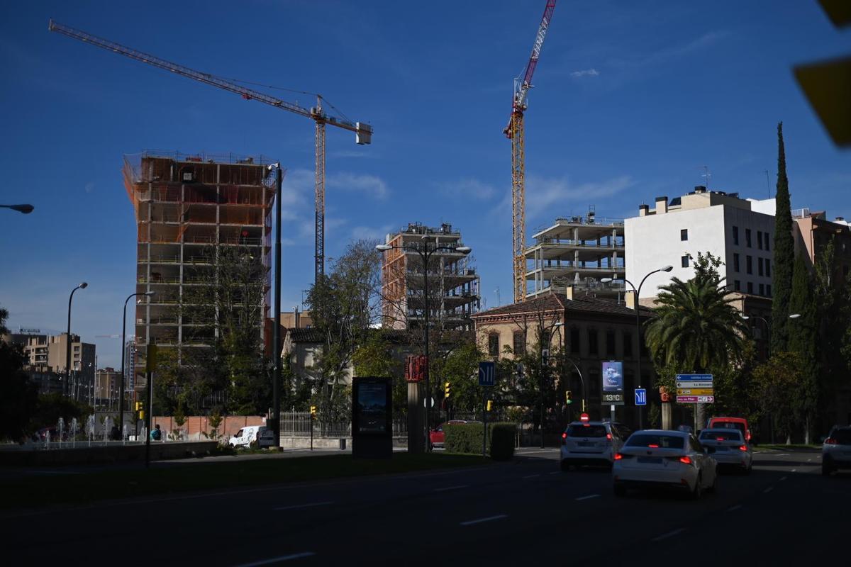 Avance de las obras en los suelos de la antigua fundición Averly, en Zaragoza.