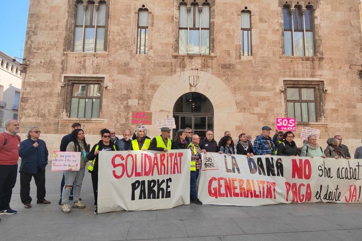 Protesta ante la Generalitat Valenciana del Kolectivo Jóvenes Parke.