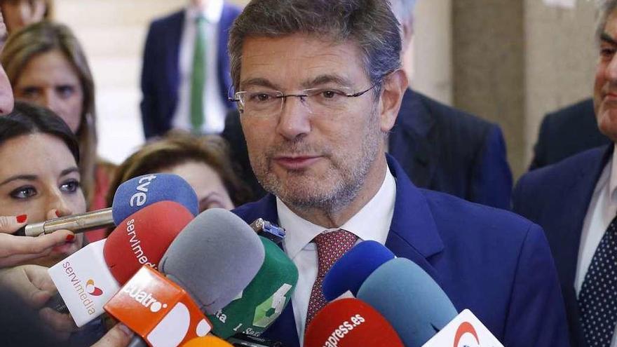 Rafael Catalá, ayer, en la apertura de la Asamblea Nacional de Graduados Sociales. // Efe