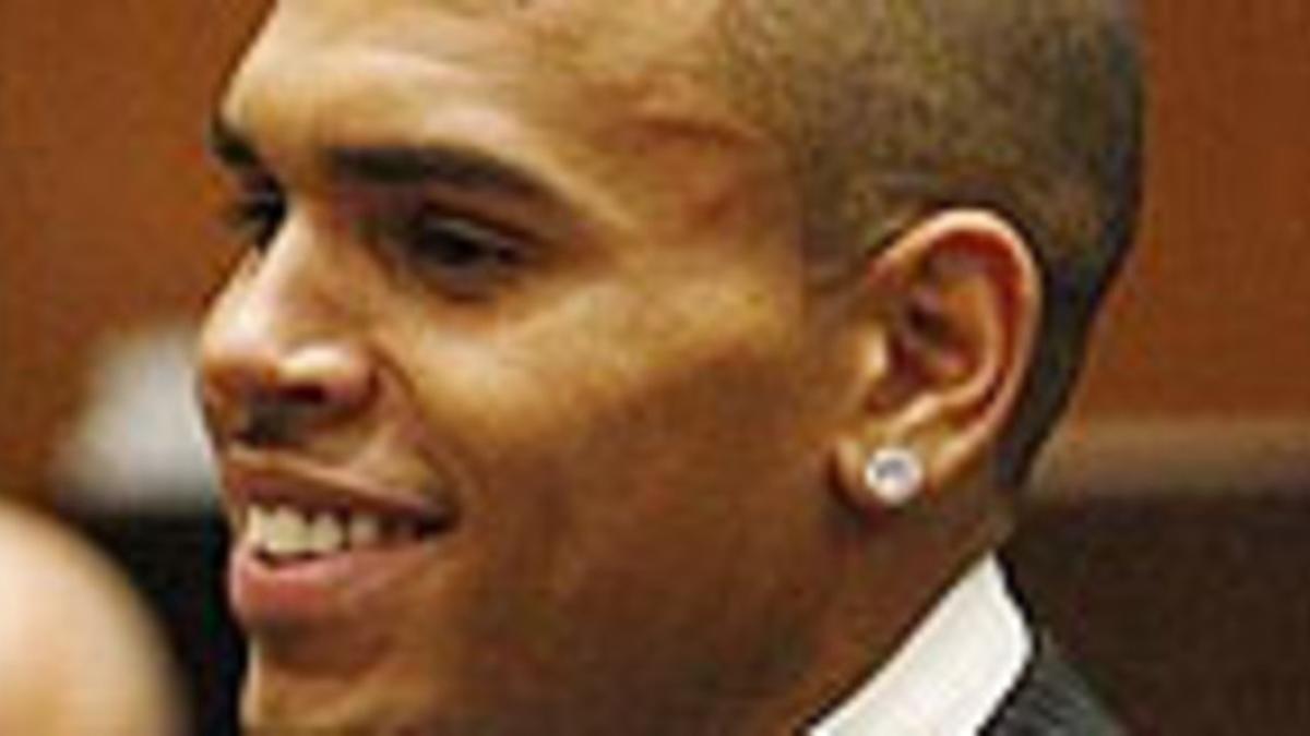 Chris Brown, durante el juicio.