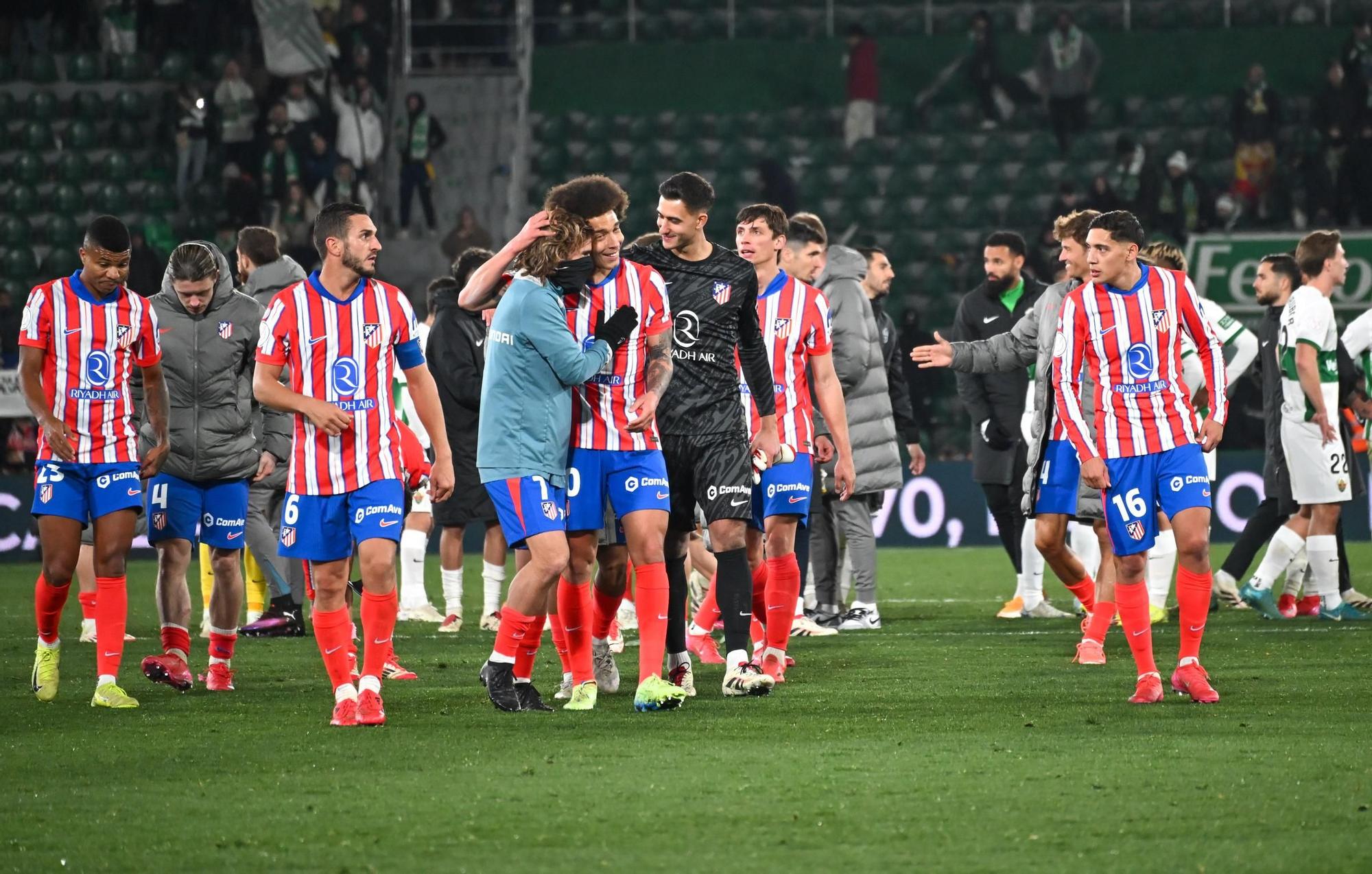 El Elche cae en los octavos de Copa del Rey frente al Atlético de Madrid (0-4)