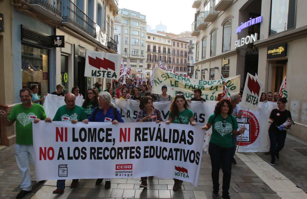 Manifestación contra la reválida en Málaga