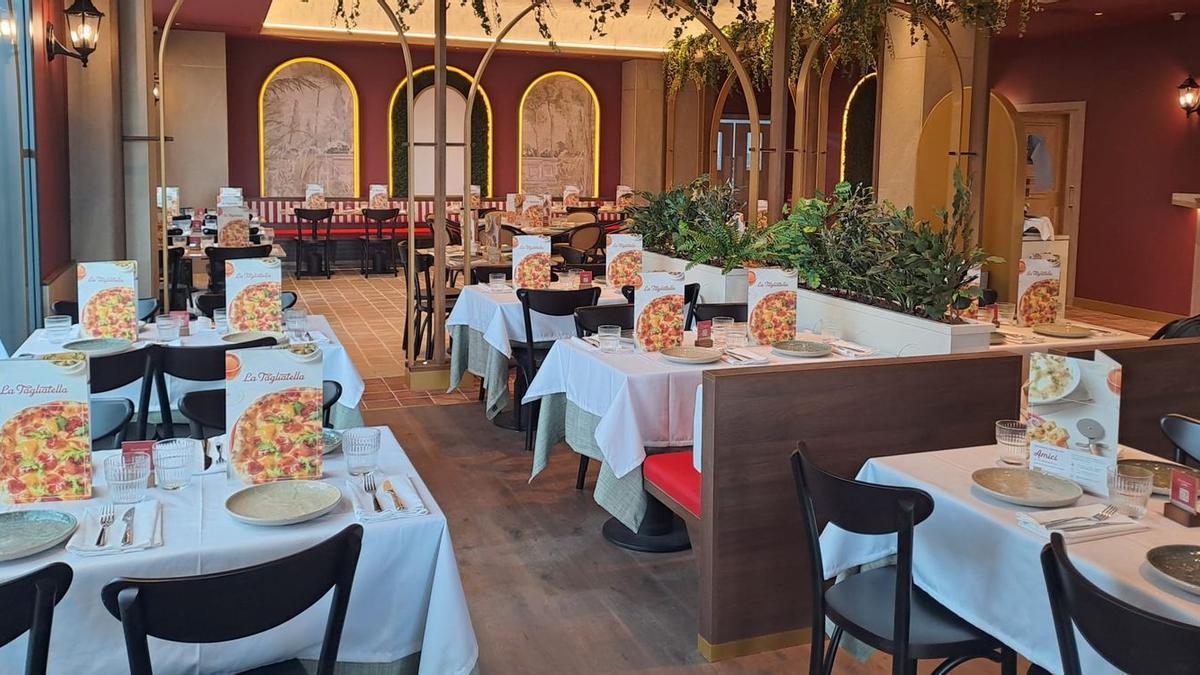 La imagen del nuevo restaurante se basa en la tradicionales 'piazzas' italianas.