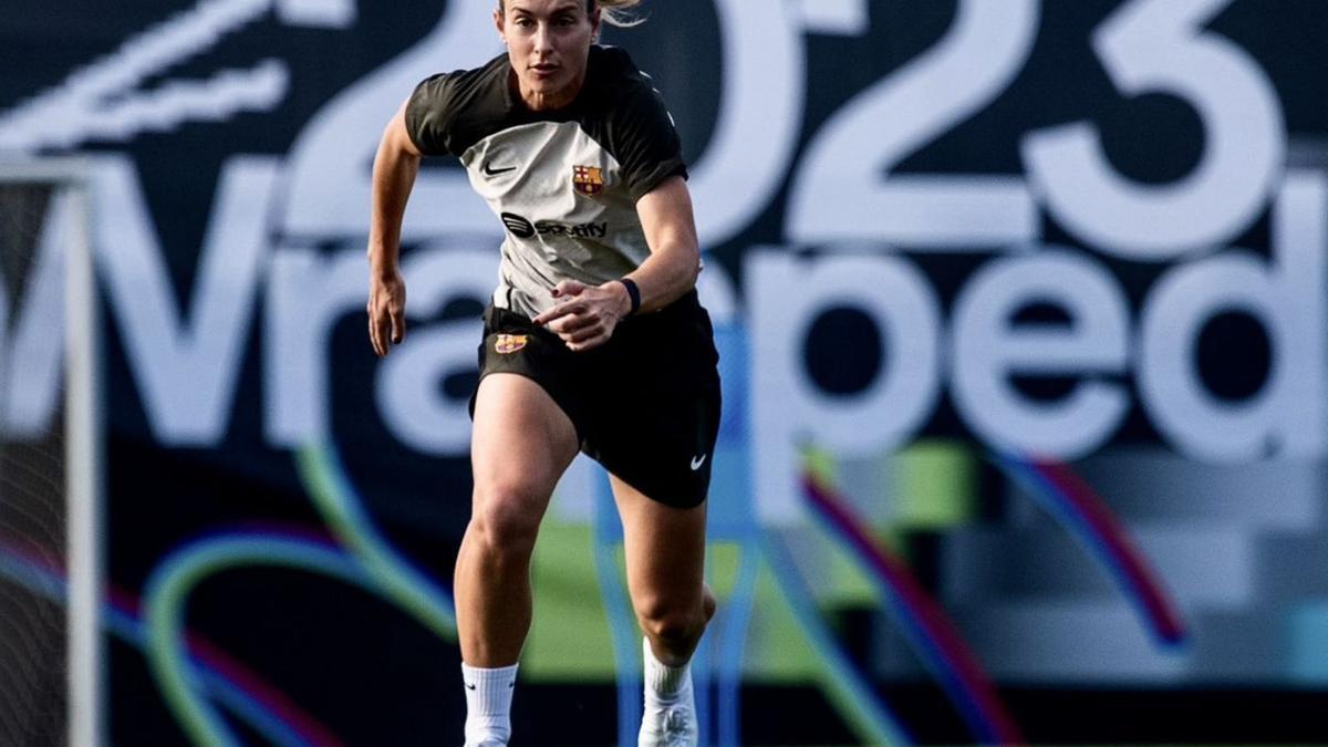 Alexia Putellas, durant un entrenament d’aquesta temporada. | @FCBFEMENI