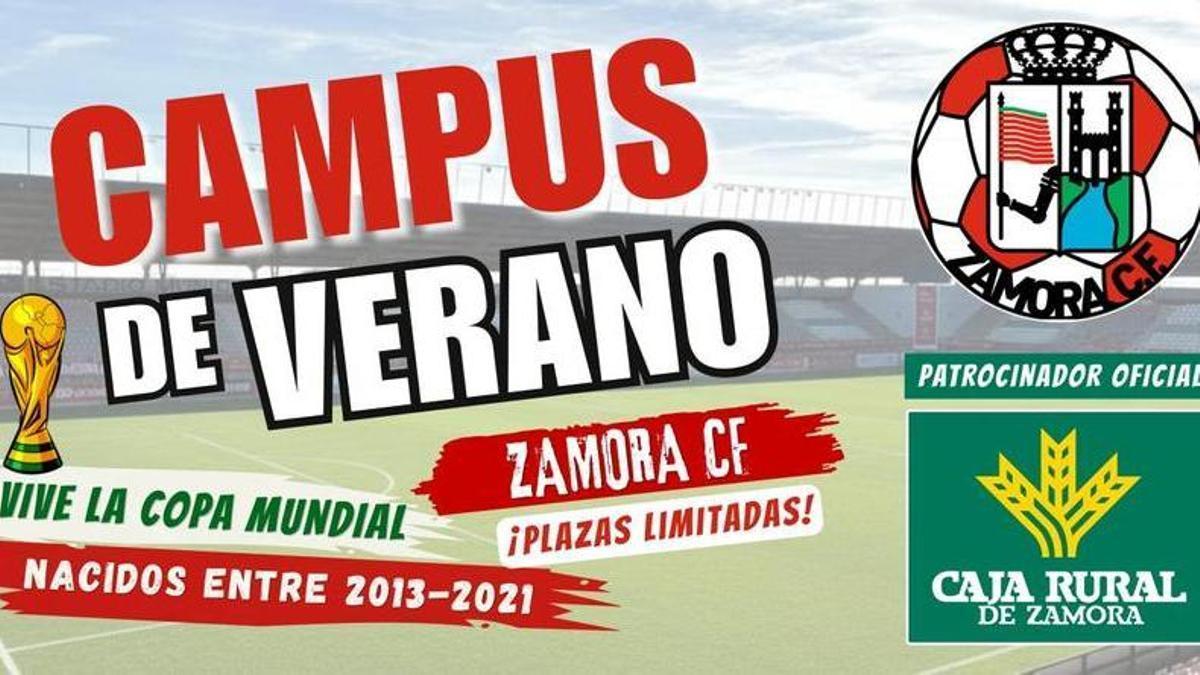 Cartel del Campus de Verano del Zamora CF