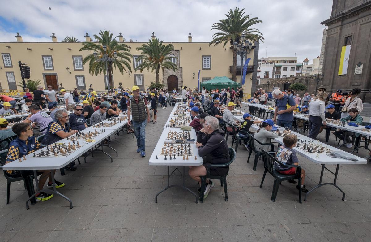 Simultánea de ajedrez en Vegueta, en Las Palmas de Gran Canaria