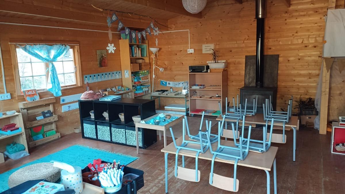 Las aulas de Caneto antes del incendio del pasado mes de diciembre.