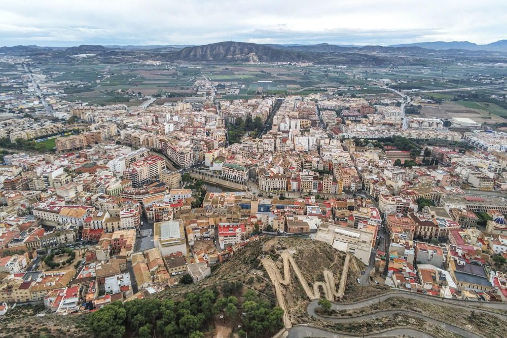 vistas de la ciudad de Orihuela que se pueden contemplar desde el mirador del seminario