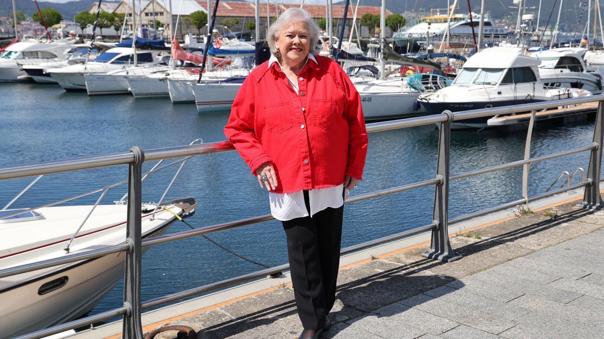 Pilar Etxeberría, en el puerto deportivo de Vigo
