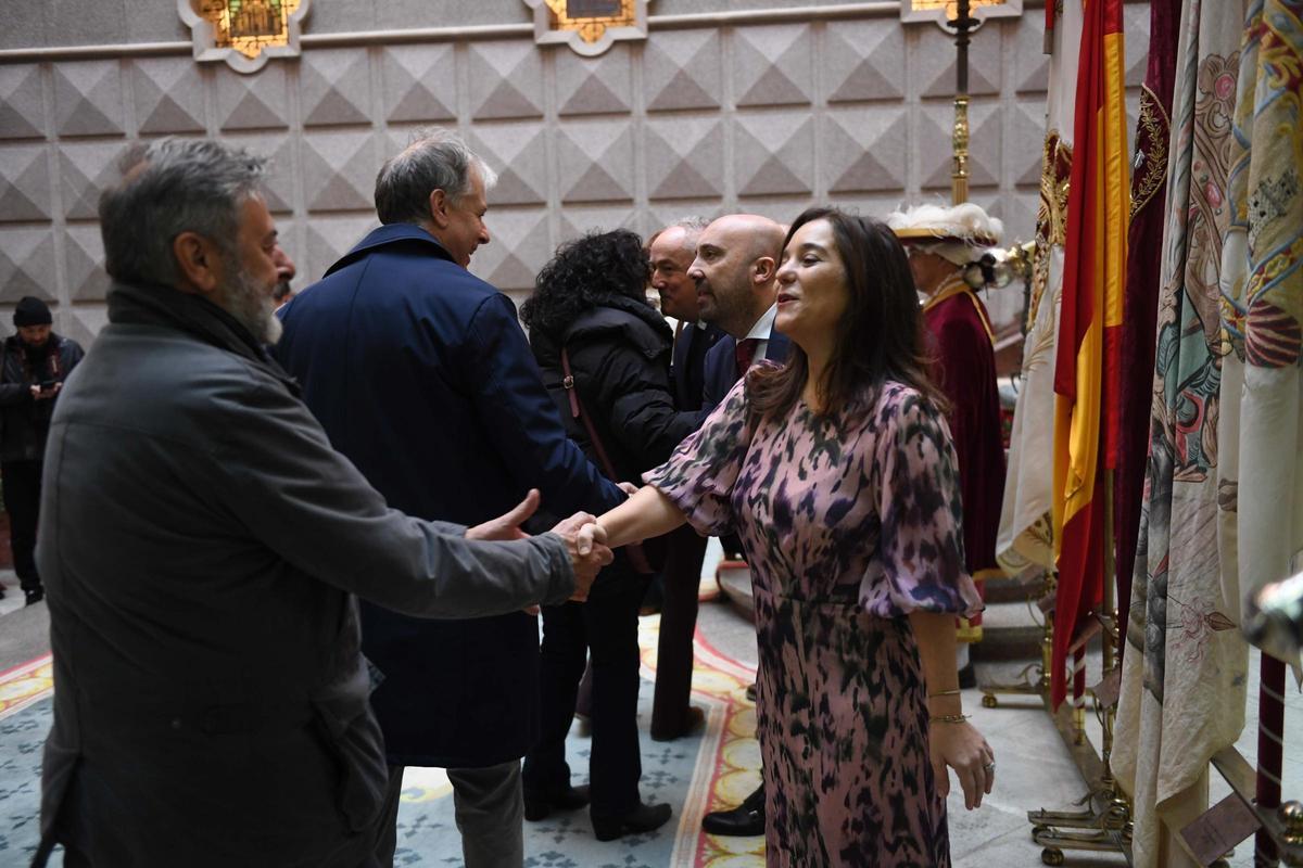 Recepción de Navidad en María Pita