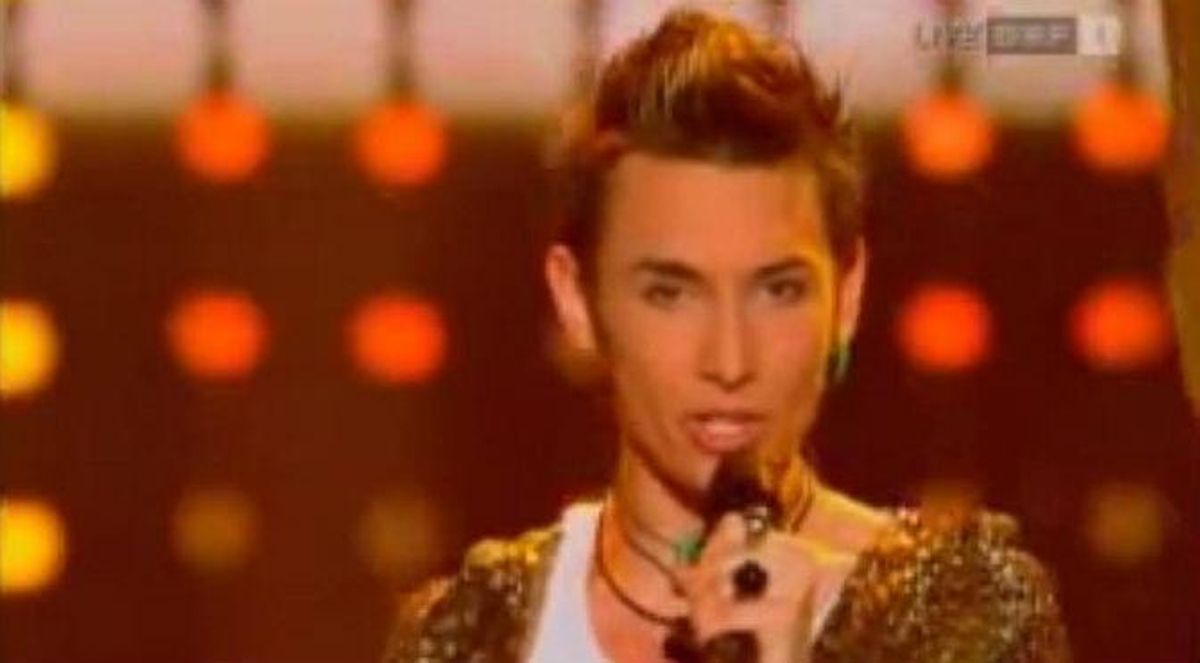 Thomas Neuwirtz, abans de ser Conchita, en el programa musical ’Starmania’.