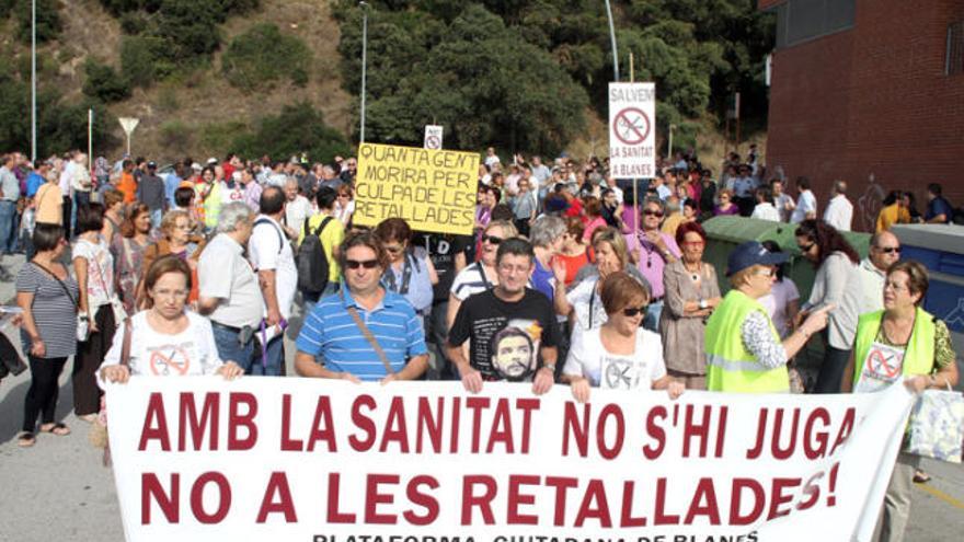 El tancament de CAP a la demarcació de Girona ha provocat nombroses protestes.