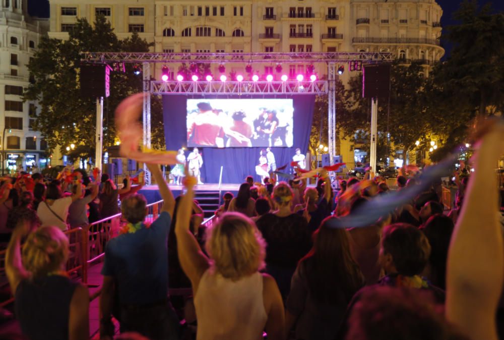 Cine Karaoke en la plaza del Ayuntamiento