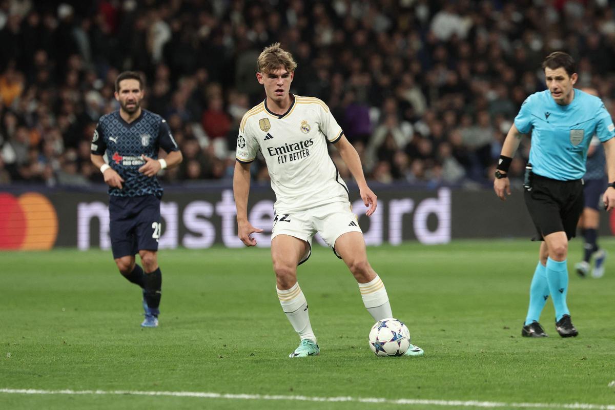 Nico Paz ha esordito in Real Madrid-Braga in Champions League.