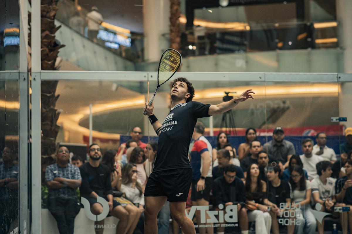 El tinerfeño, en acción.