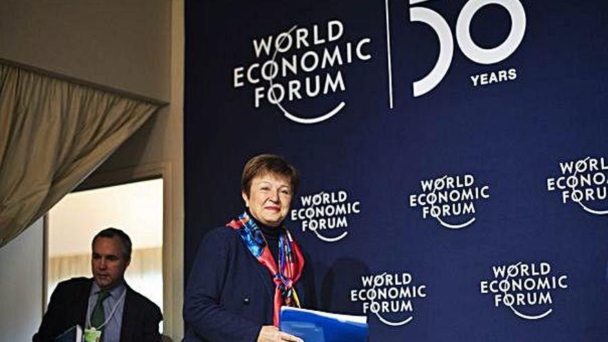 La directora gerent de l&#039;FMI, Kristalina Georgieva, a Davos.