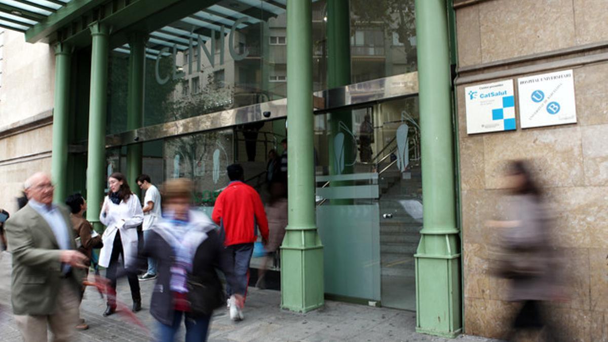 Exterior del Hospital Clínic de Barcelona