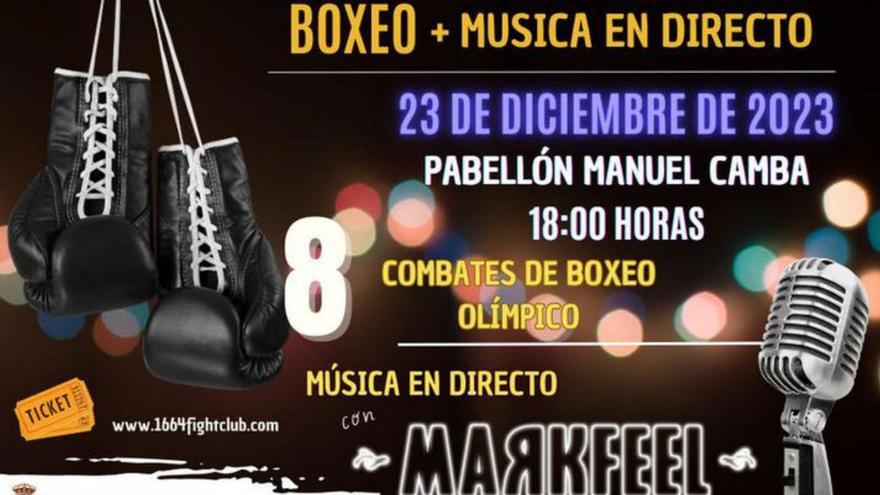 El pabellón Manuel Camba acogerá una velada de boxeo con música en directo