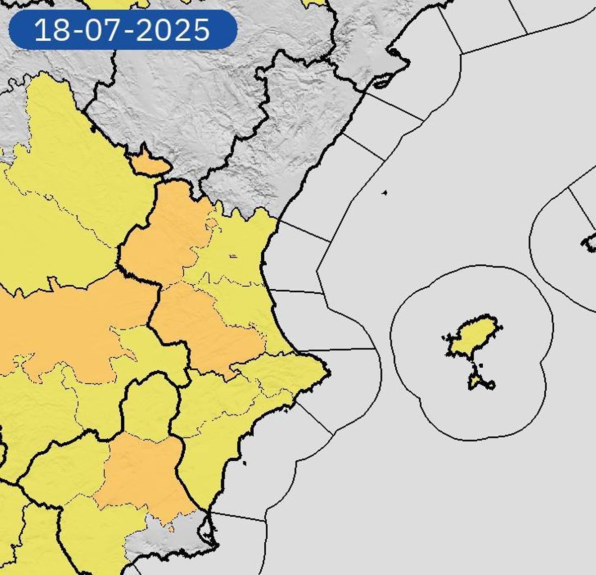 Aemet destaca por calor la comarca de La Safor dentro del aviso del litoral sur de Valencia
