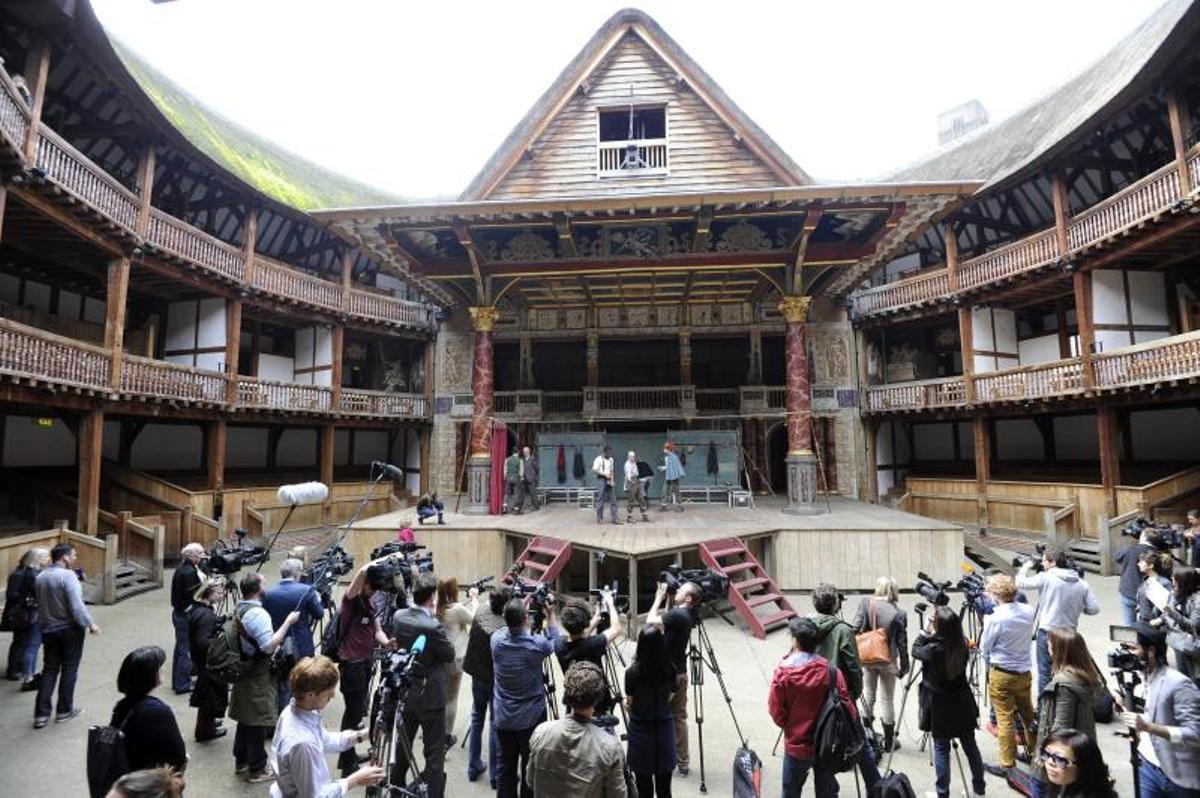 Una imagen de archivo de un ensayo en el Shakespear's Globe de Londres en 2024