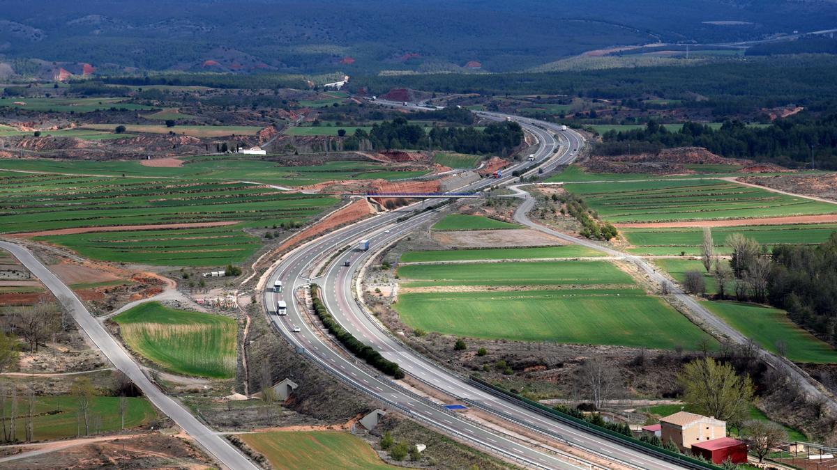 La autovía de Mudéjar a su paso por el municipio de Teruel.