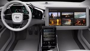 Aproximación al coche autónomo del futuro según Volvo, encarnado en el Concept 26. 