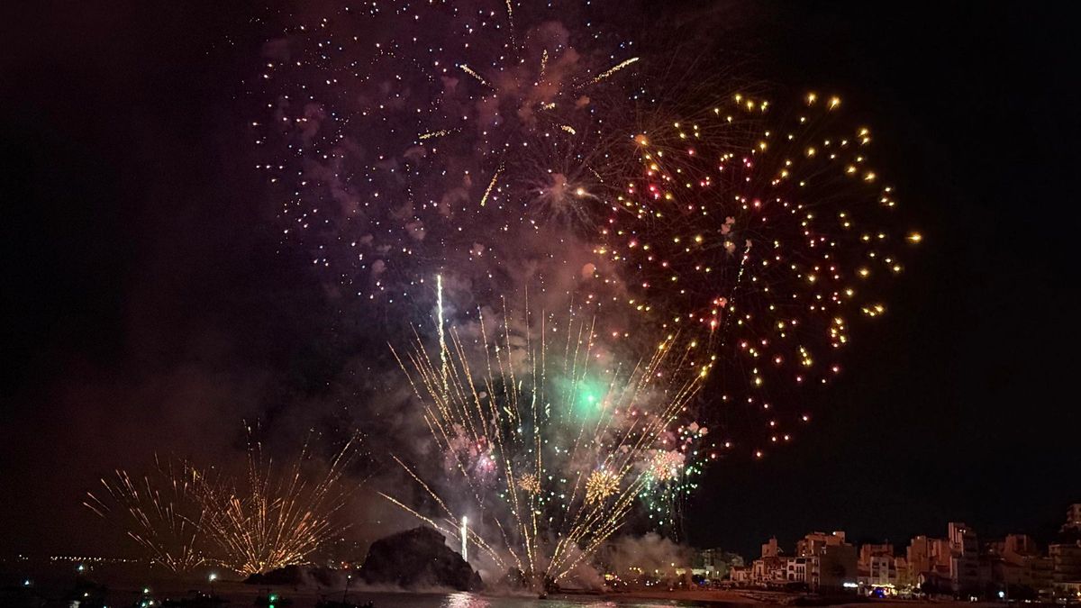 Un moment dels focs de Pirotècnia Valenciana.