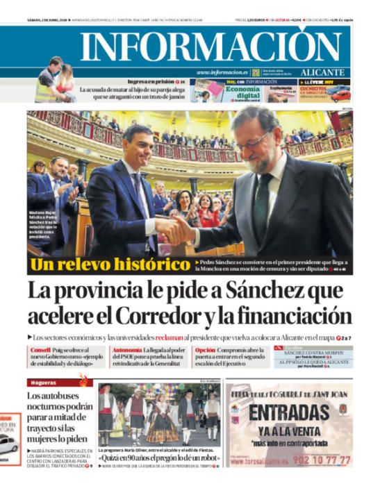 Estas han sido las portadas más destacadas de INFORMACIÓN en 2018