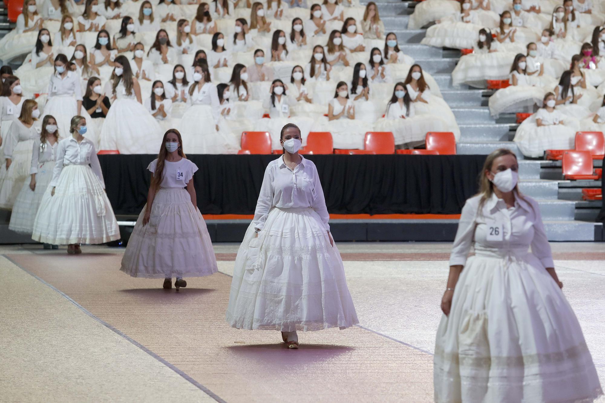 Ensayo de la elección de candidatas a falleras mayores y cortes 2022 en la Fonteta