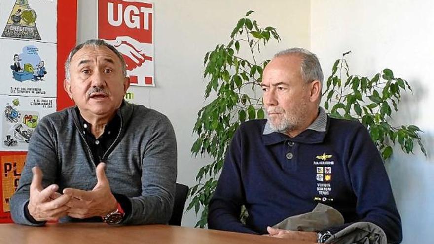 Josep Maria Álvarez i Miguel Espejo (UGT Bages-Berguedà), ahir