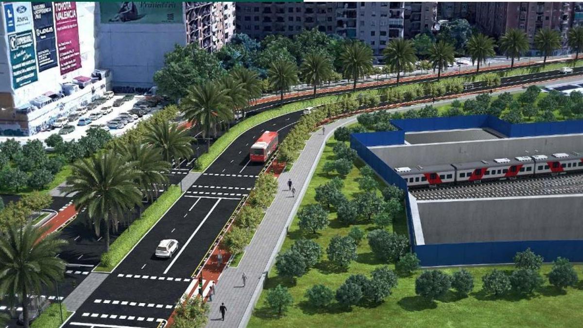 Figuración de la nueva avenida Giorgeta