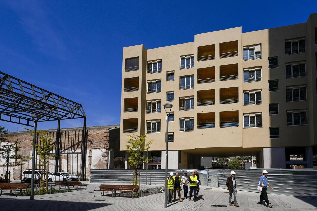 Barcelona 21/4/2026 Hábitat 3 presenta la promoción de La Siberia (Poblenou). Son 42 viviendas de alquiler social ( vivienda pública protección oficial habitatge public )Fotografía de Ferran Nadeu