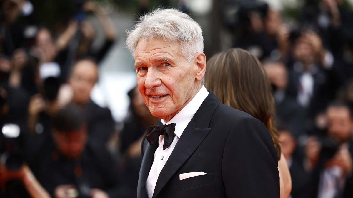 Harrison Ford presenta la quinta entrega de Indiana Jones en Cannes.