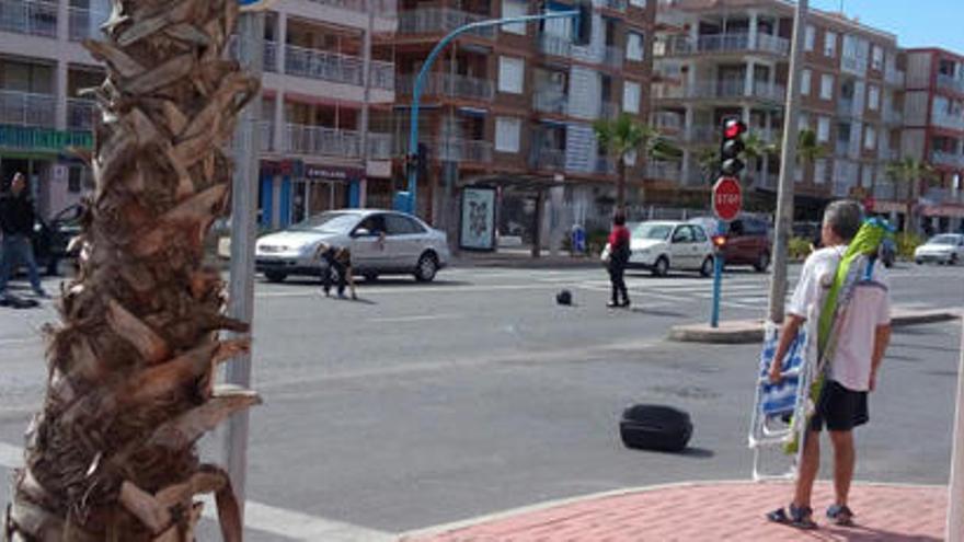 Una imagen del accidente mortal registrado hoy en Torrevieja