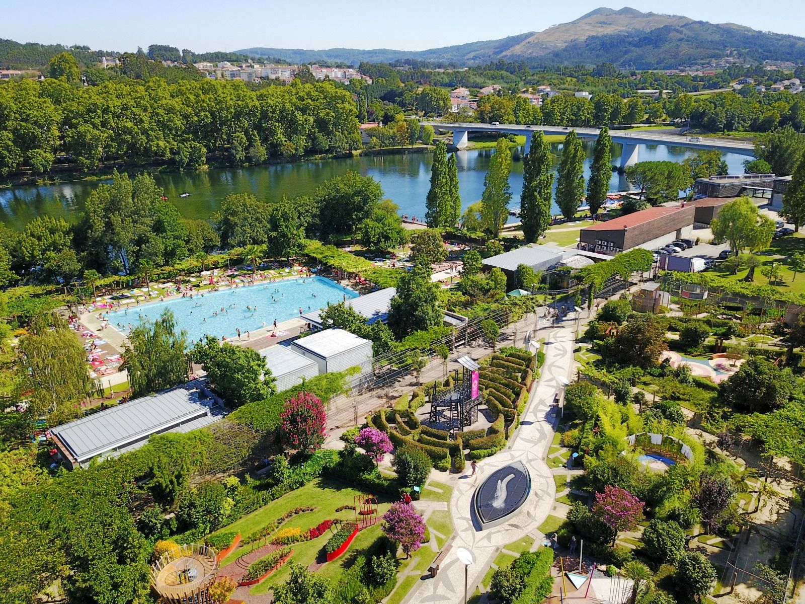 Vista aérea del Festival de Jardines de Ponte de LIma