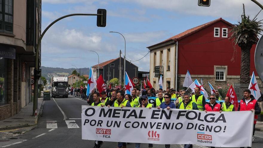 Huelga del metal y ERE en Nestlé movilizan a cientos de trabajadores en Arousa