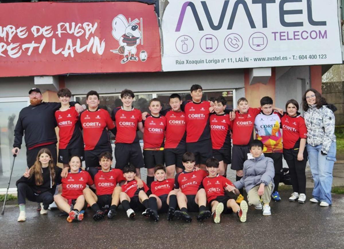 Equipo M14 Mixto del Coreti que hoy juega la final de la Liga Galega. |