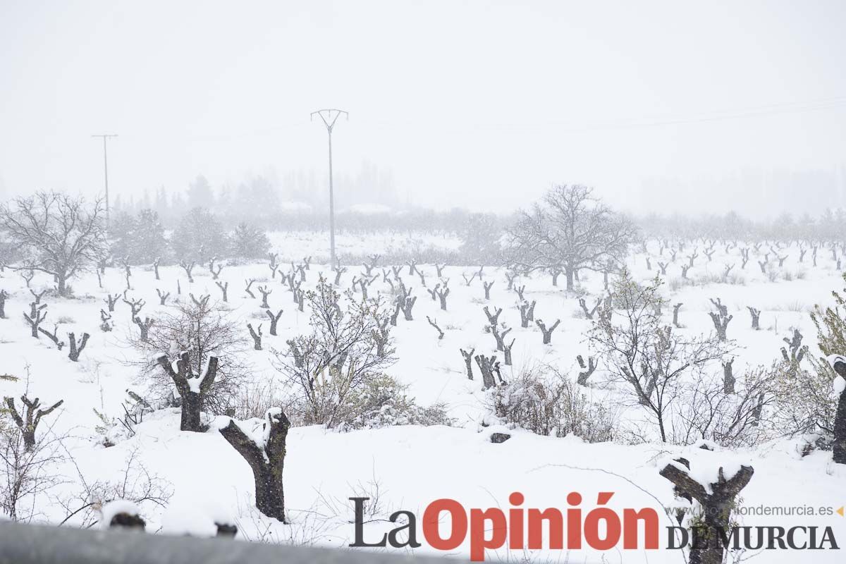 Continúa la nevada en las zonas altas de la comarca del Noroeste