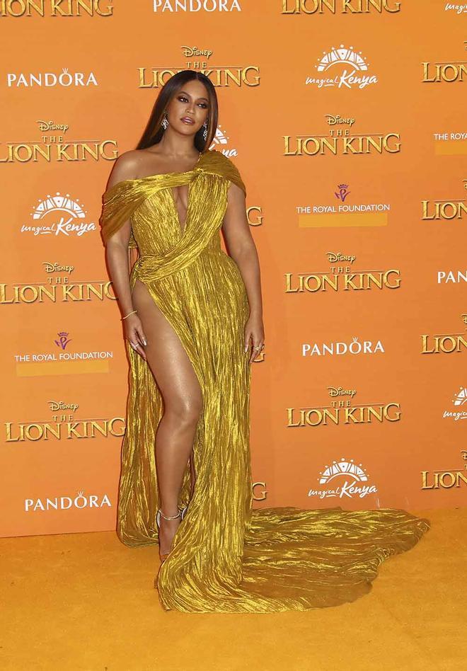 Beyoncé en la premiere en Londres de El Rey Leon