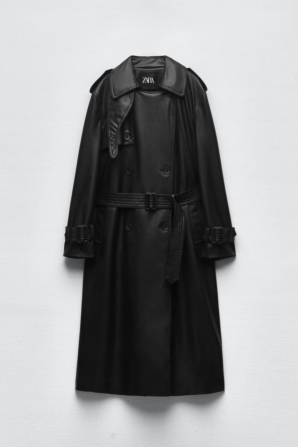 Trench negro de Zara