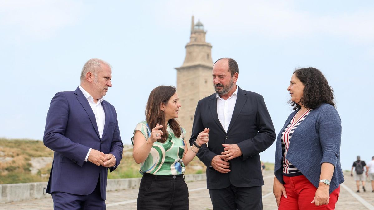 Gonzalo Castro, Inés Rey, Xosé Merelles y Belén Do Campo
