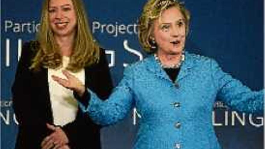 Chelsea Clinton (esquerra) i Hillary Clinton, dijous passat