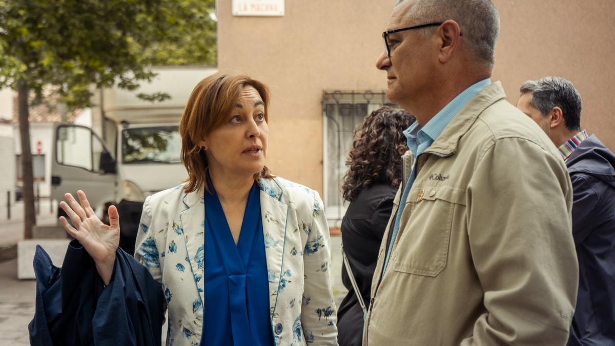 Sílvia Paneque, alcaldable del PSC a Girona, i Josep Palouzié, el número 8 de la llista.