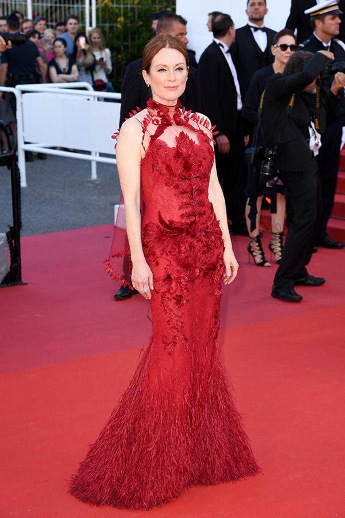 Julianne Moore en la alfombra roja de Cannes