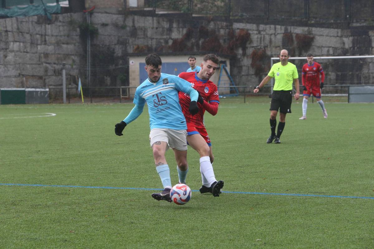 Una acción de un partido anterior entre el Moaña y el Celanova.