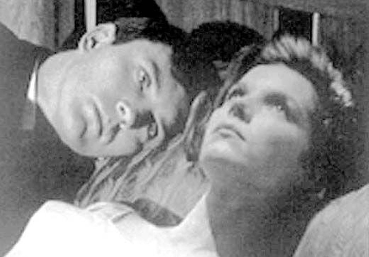 Terence Stamp and Samantha Eggar in the film "The Collector".