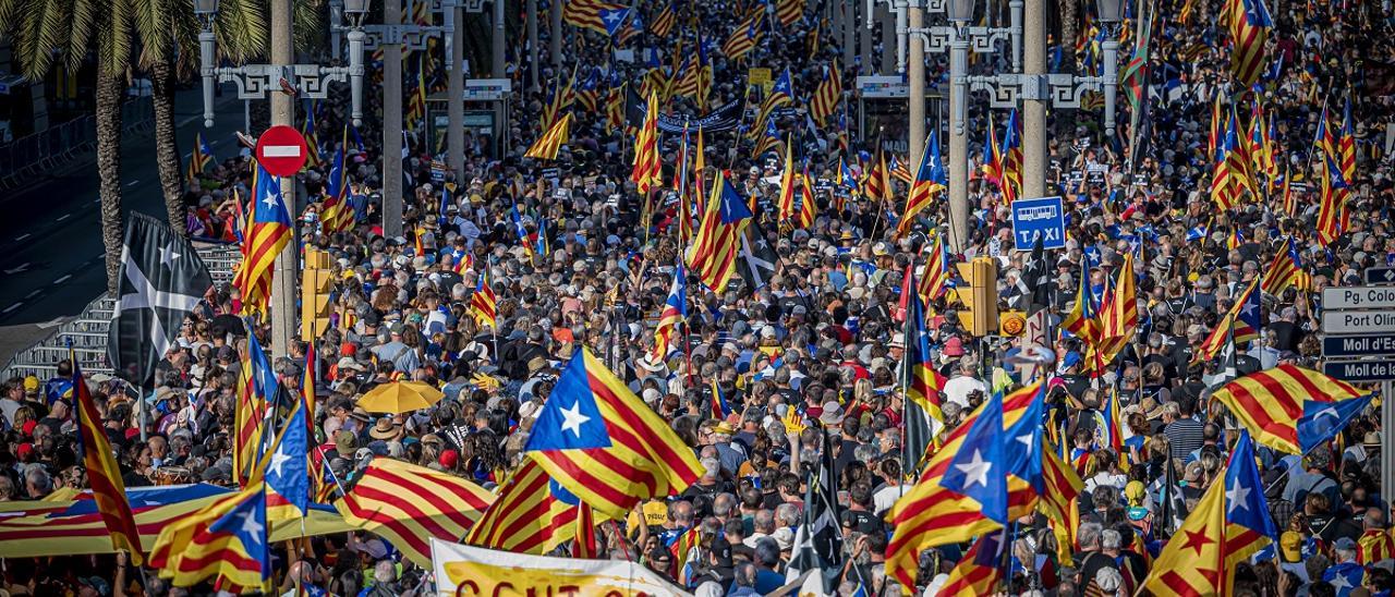 La manifestación de la Diada convocada por la ANC en 2022