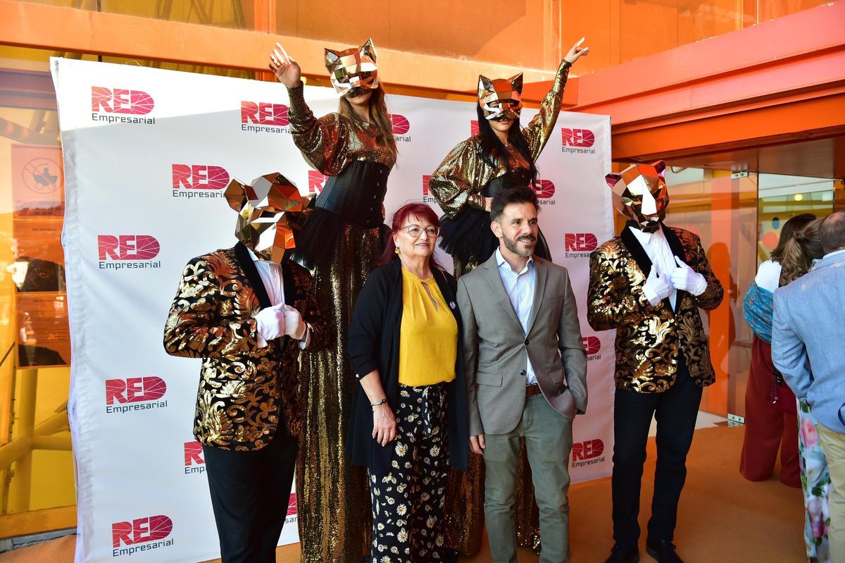 Los responsables de Placeat, en la gala de Red Empresarial en Plasencia.