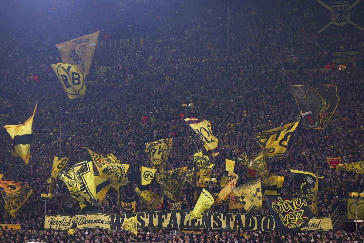 La afición del Borussia Dortmund no quiere perderse el choque ante el Barça